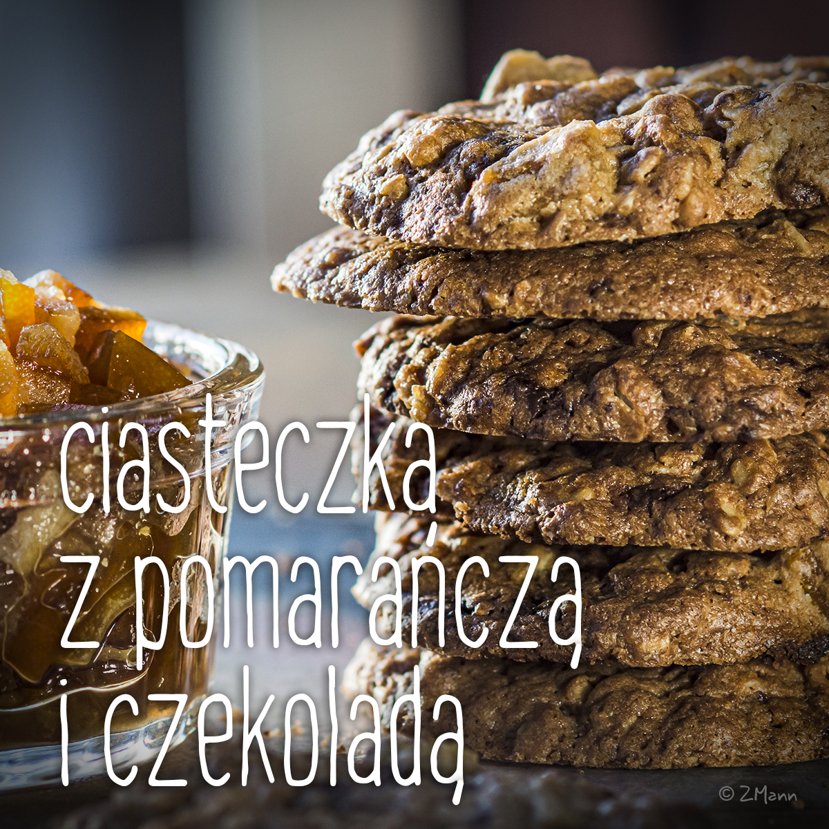 ciasteczka z pomarańczą i czekoladą