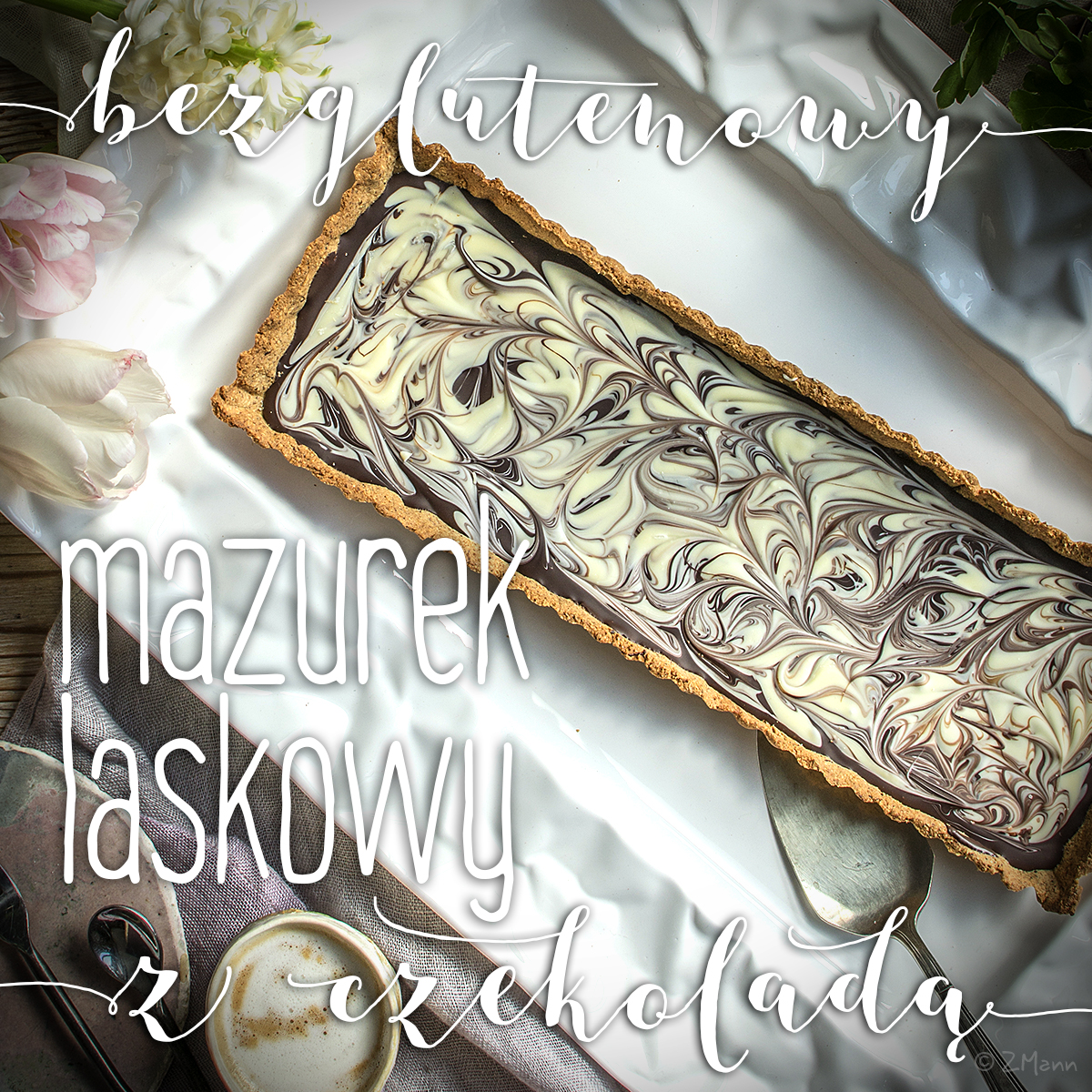 mazurek laskowy z czekoladą