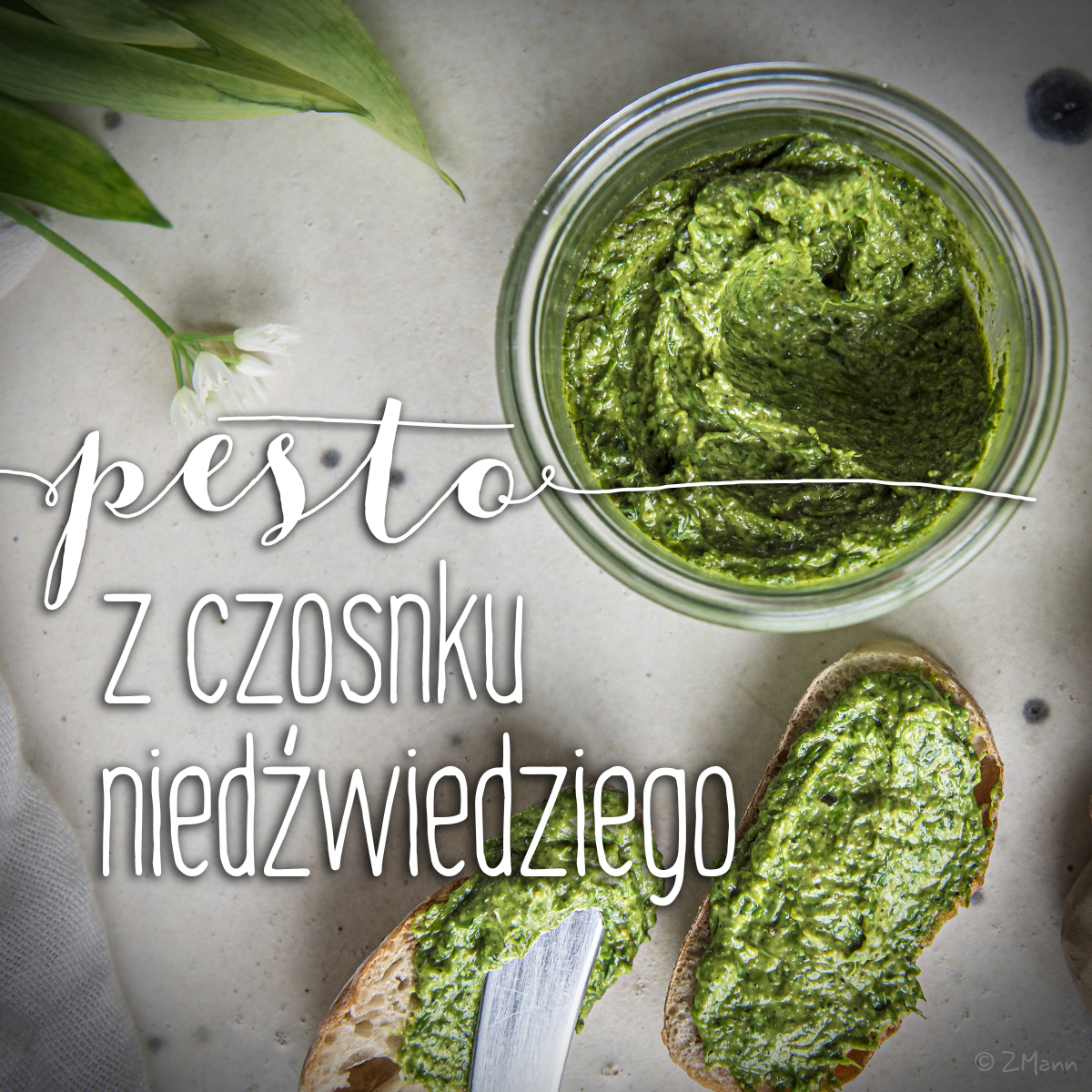 pesto z czosnku niedźwiedziego