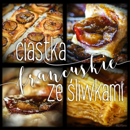 ciastka francuskie ze śliwkami . najprostsze